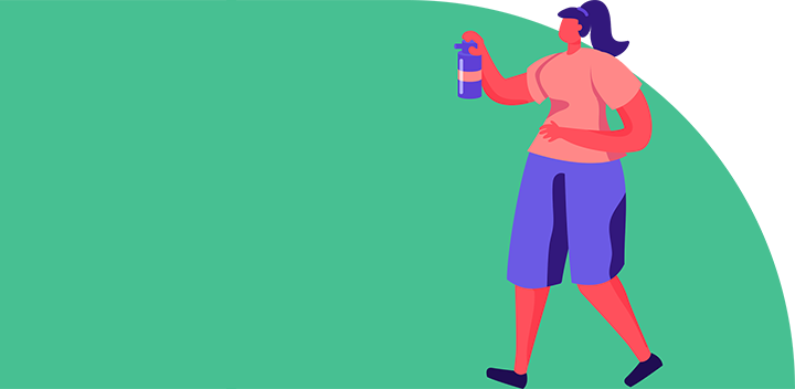 A woman holding probiotic laundry soap